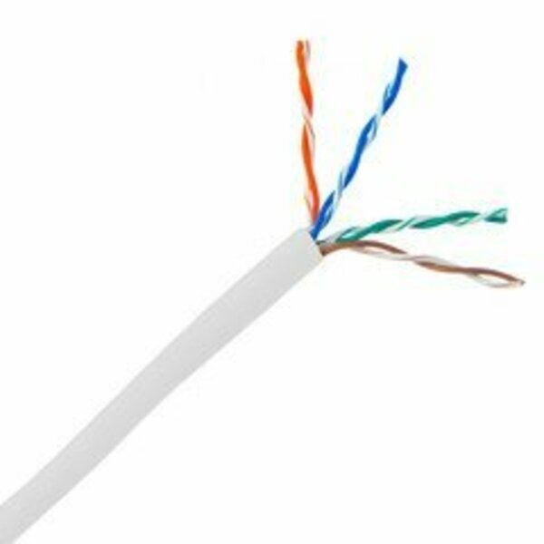 Swe-Tech 3C Cat5e White Copper Ethernet Cable, Stranded, UTP, POE Compliant, Pullbox, 1000ft FWT10X6-091SH